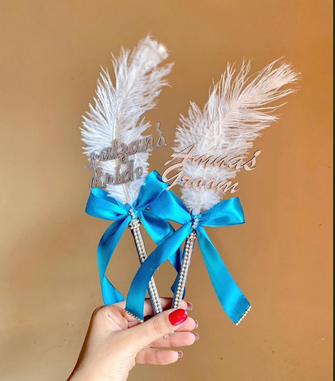 Blue Ribbon Pen with Custom Names