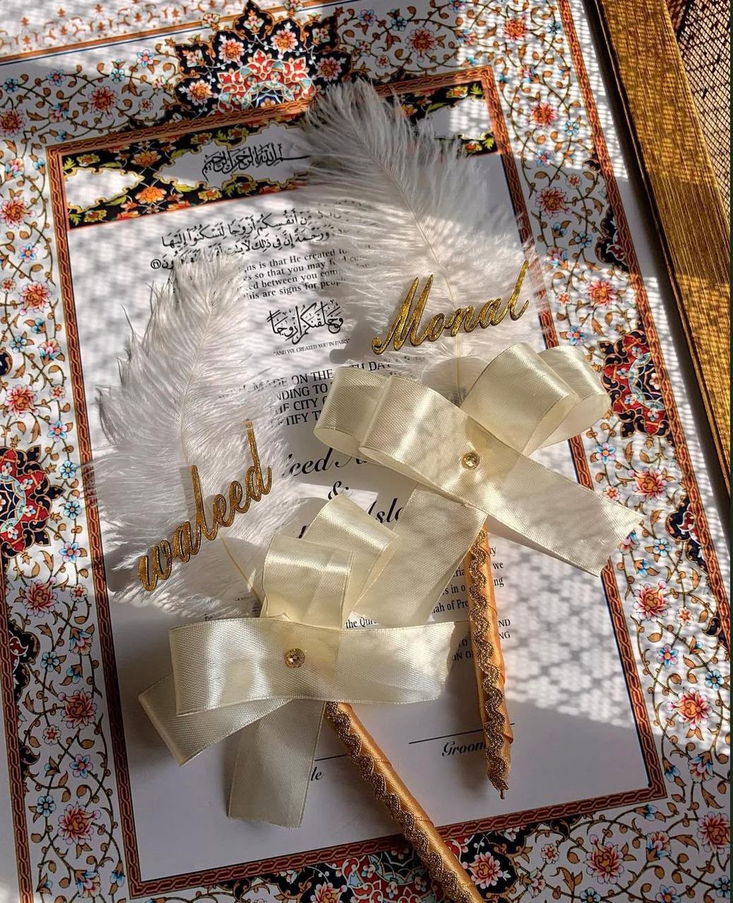Cream Ribbon Custom Names Pen 2